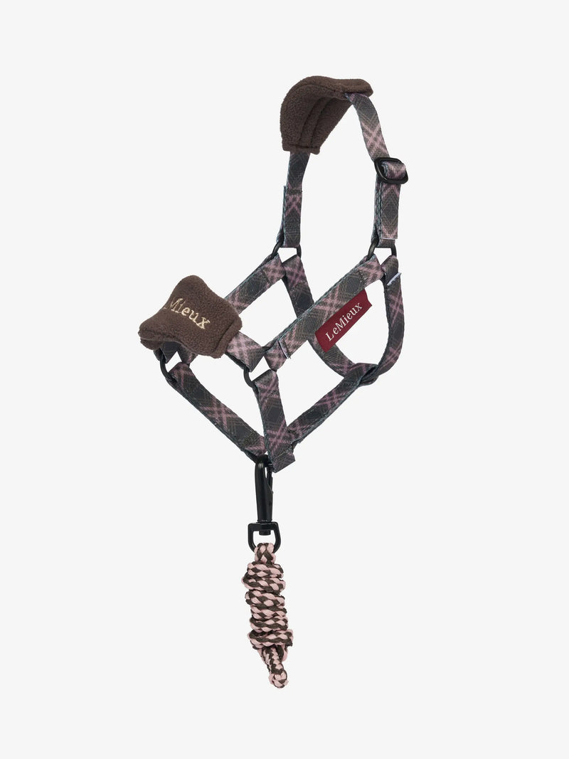 Indlæs billede i Gallery Viewer, LM AU26 Hobby Horse Heritage Vogue Headcollar &amp; Leadrope Cocoa
