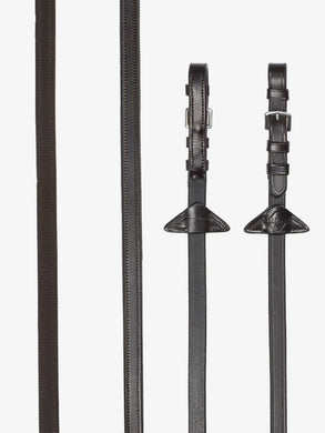 Rubber Half lined Reins Brown/Silver