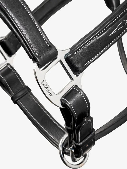 LM(F) CORE Stitched Leather Headcollar Black