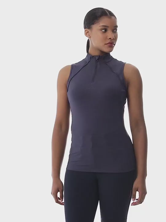 Indlæs og afspil video i Gallery Viewer, SS25 Maria Mesh Sleeveless Baselayer Dusk Blue
