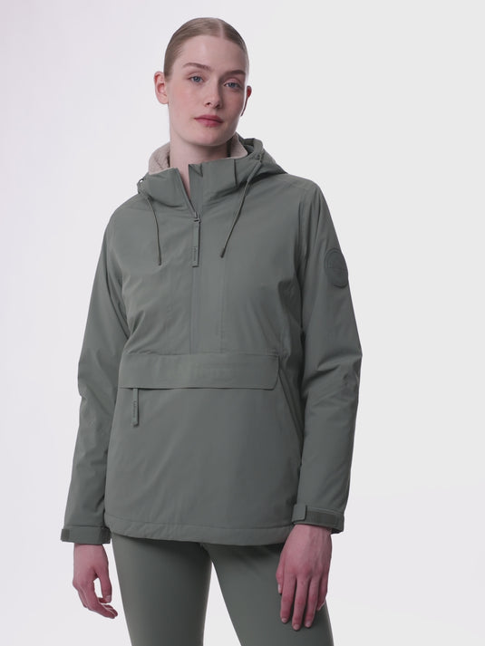 AW25 LM Phoebe Half Zip Waterproof Anorak Rosemary