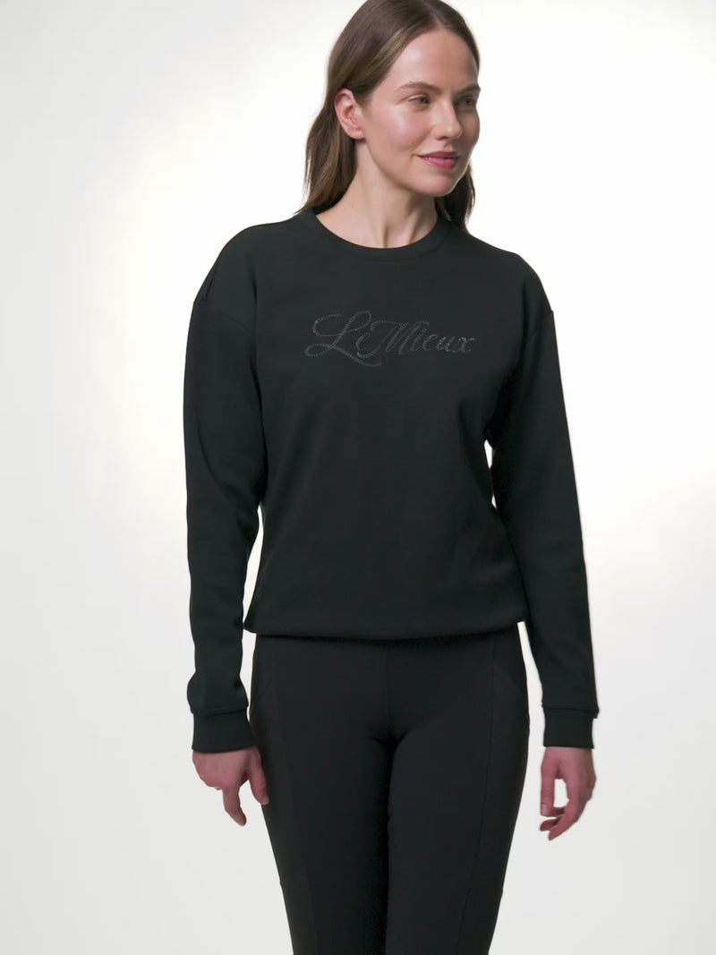 Indlæs og afspil video i Gallery Viewer, SS26 Christina Crew Sweat Black
