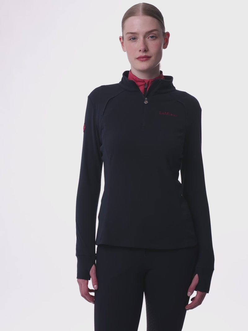 Indlæs og afspil video i Gallery Viewer, AW25 LM Frances Quarter Zip Fleece Navy
