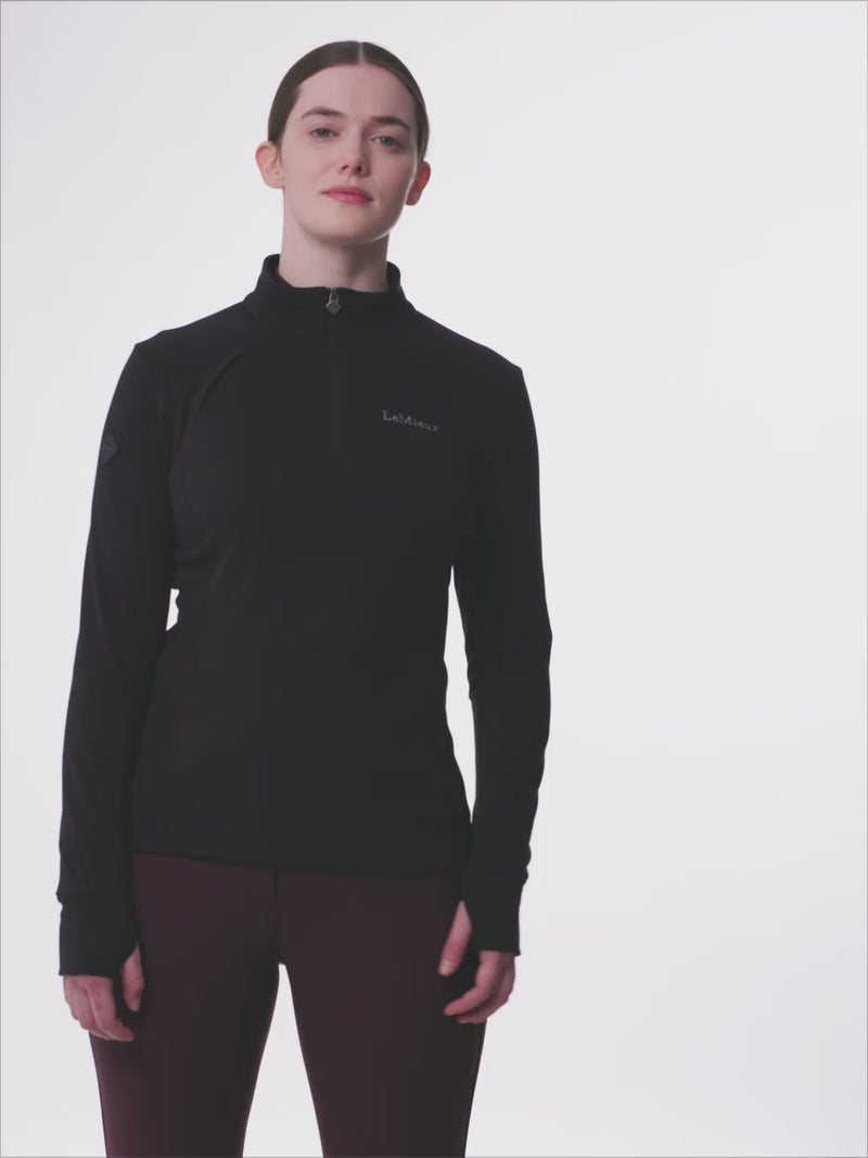 Indlæs og afspil video i Gallery Viewer, AW25 LM Frances Quarter Zip Fleece Black
