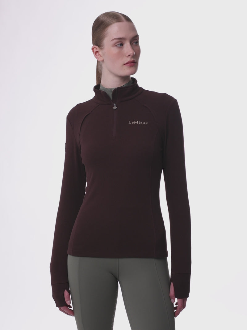 Indlæs og afspil video i Gallery Viewer, AW25 LM Frances Quarter Zip Fleece Damson
