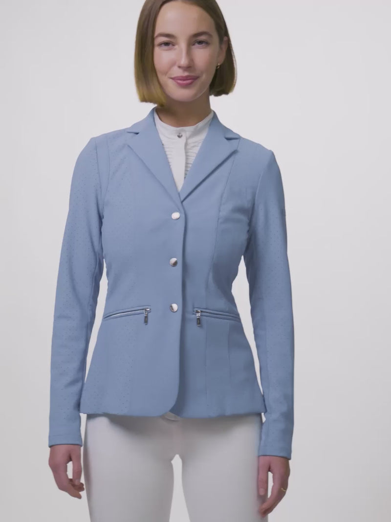 Indlæs og afspil video i Gallery Viewer, SS26 Jessica Mesh Show Jacket Powder Blue
