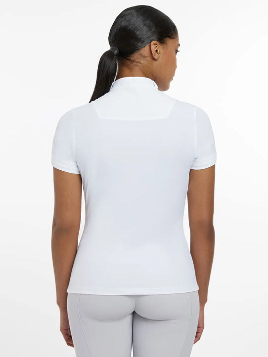 SS25 Sophia Short Sleeve Pleated Show Shirt White