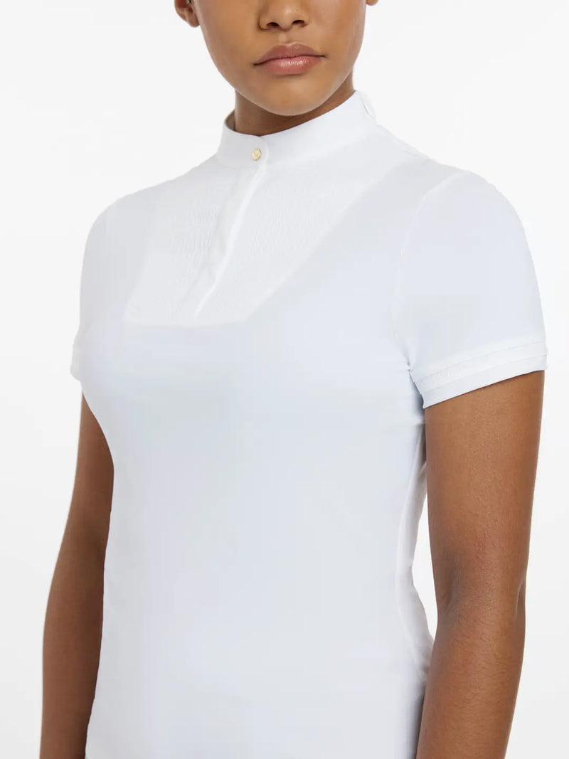 Indlæs billede i Gallery Viewer, SS25 Sophia Short Sleeve Pleated Show Shirt White
