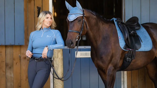 LM CORE Suede Dressage Squares Iceblue