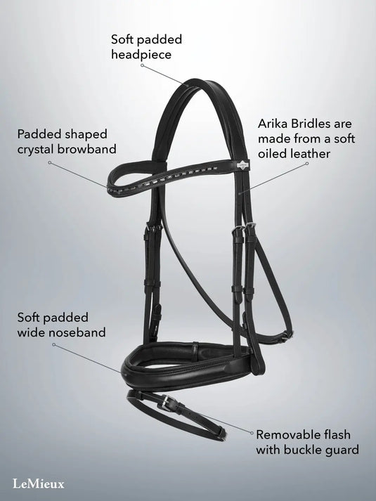 LM Arika Dressage Bridle, Brun